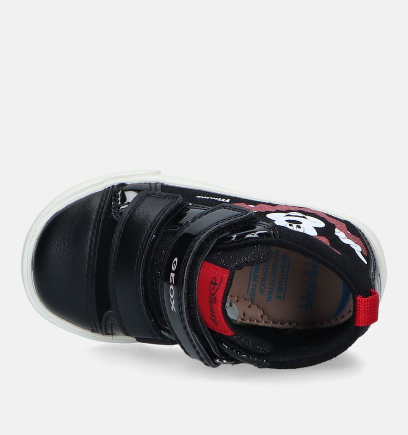 Geox Kilwi Chaussures avec velcro Minnie Mouse en Noir pour filles (330110) - pour semelles orthopédiques