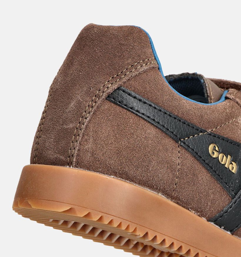 Gola Harrier Strap Chaussures à scratch en Marron pour filles, garçons (360989)