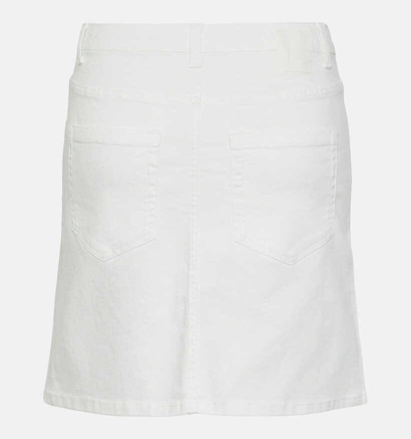 Pieces Peggy Jupe en jeans en Blanc pour femmes (335610)