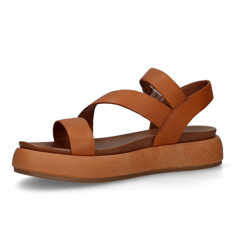 Inuovo Sandales plates en Noir pour femmes (356459)