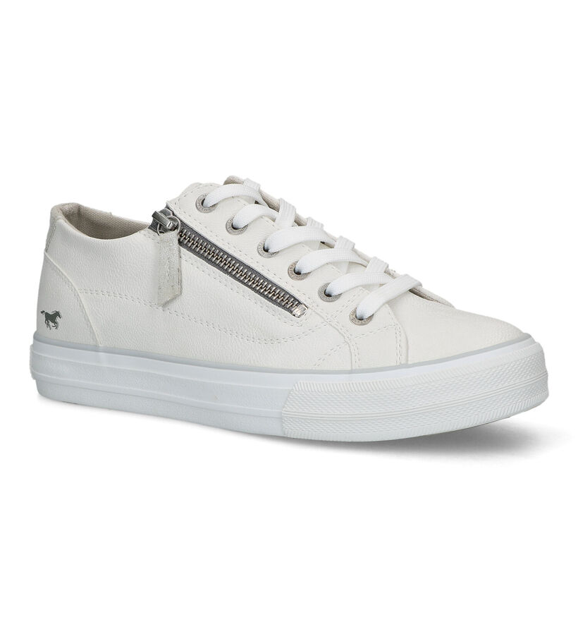 Mustang Witte Sneakers voor dames (336419) - geschikt voor steunzolen