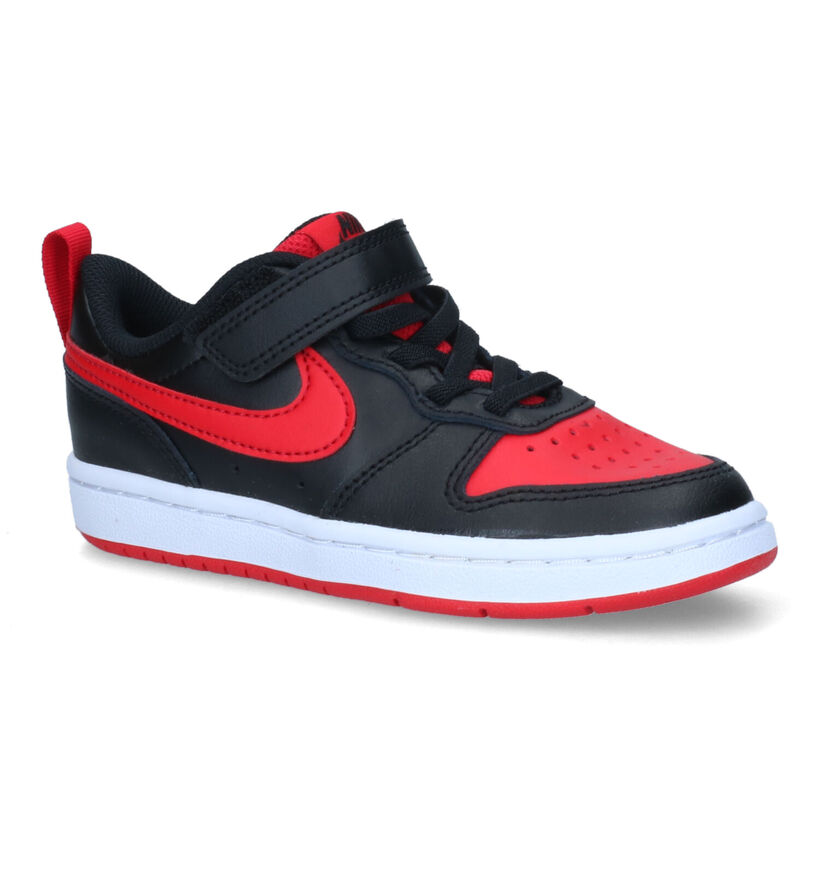 Nike Court Borough Low Baskets en Noir pour garçons (321351)