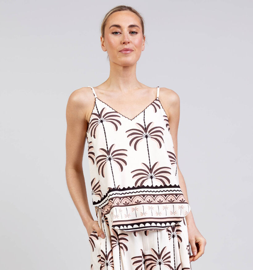 Orfeo Nicoletta Lichtbeige/Bruine Top Palm Trees voor dames (375188)