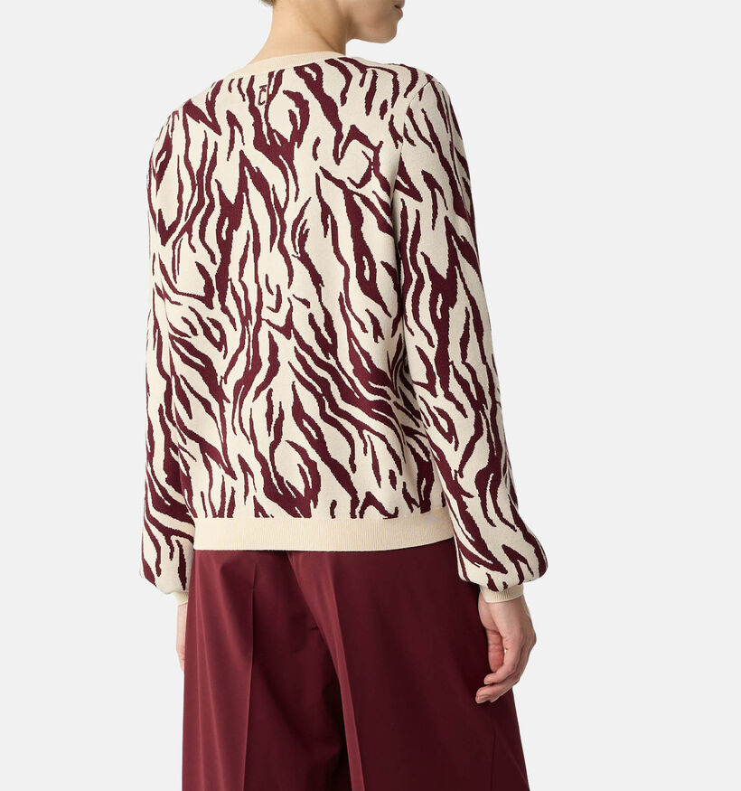 comma casual identity Bordeaux Trui Zebra voor dames (364470)