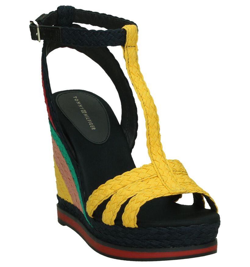 Multicolor Sandalen met Sleehak Tommy Hilfiger, , pdp