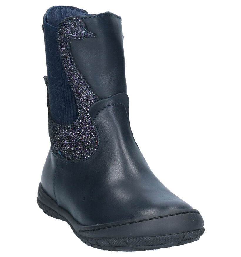 STONES and BONES Swana Bottes en Bleu en cuir (255532)