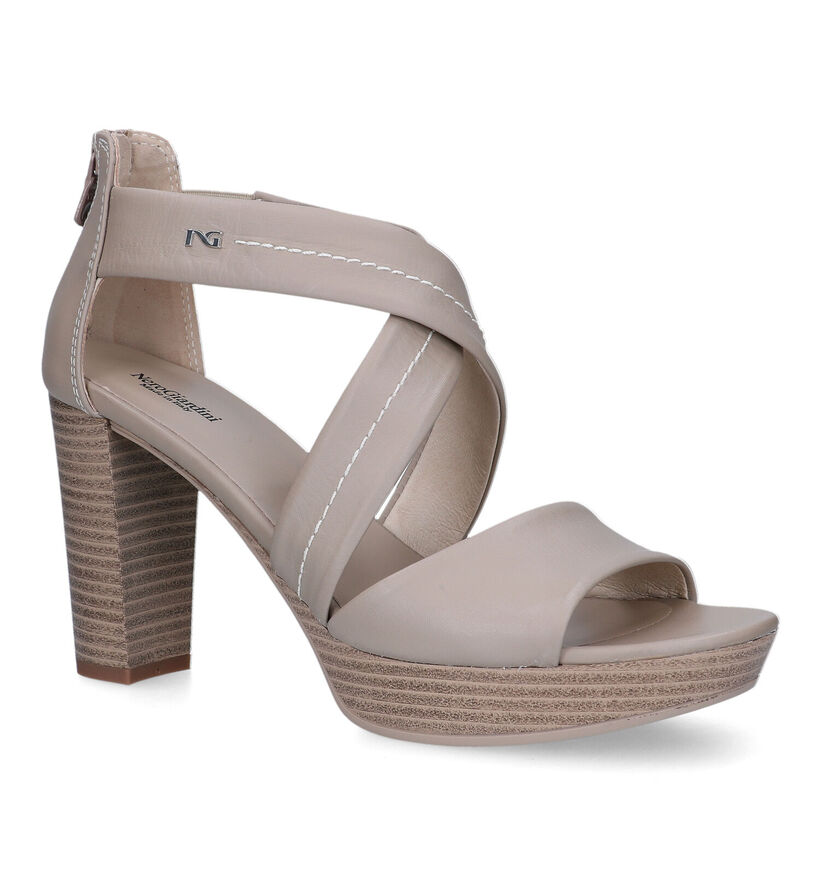 NeroGiardini Beige Sandalen met Gesloten Hiel voor dames (322714)