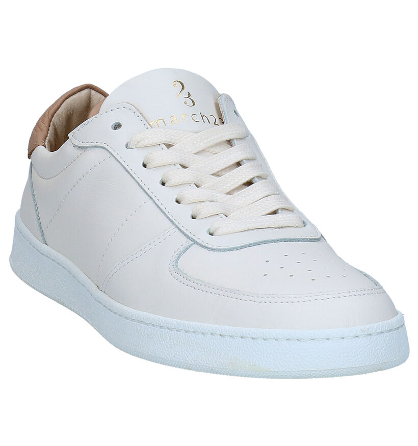 March23 Ecru Sneakers in leer (283269)