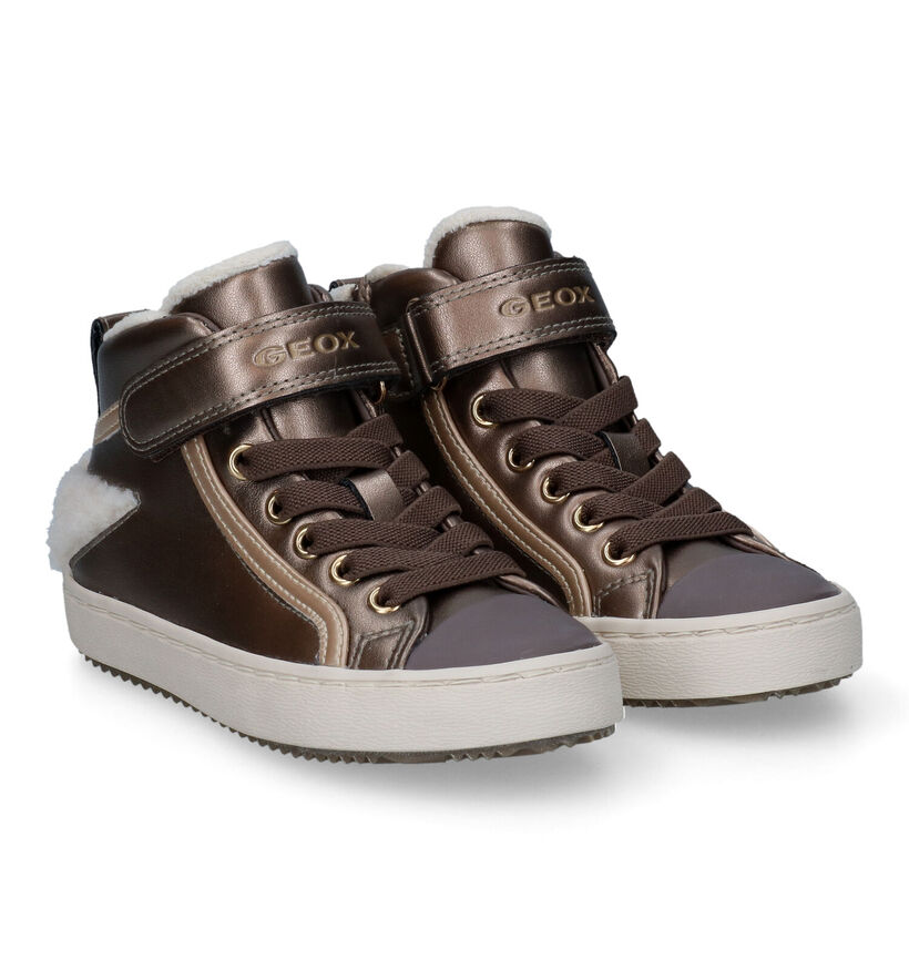 Geox Kalispera Bronzen Sneakers voor meisjes (312540) - geschikt voor steunzolen