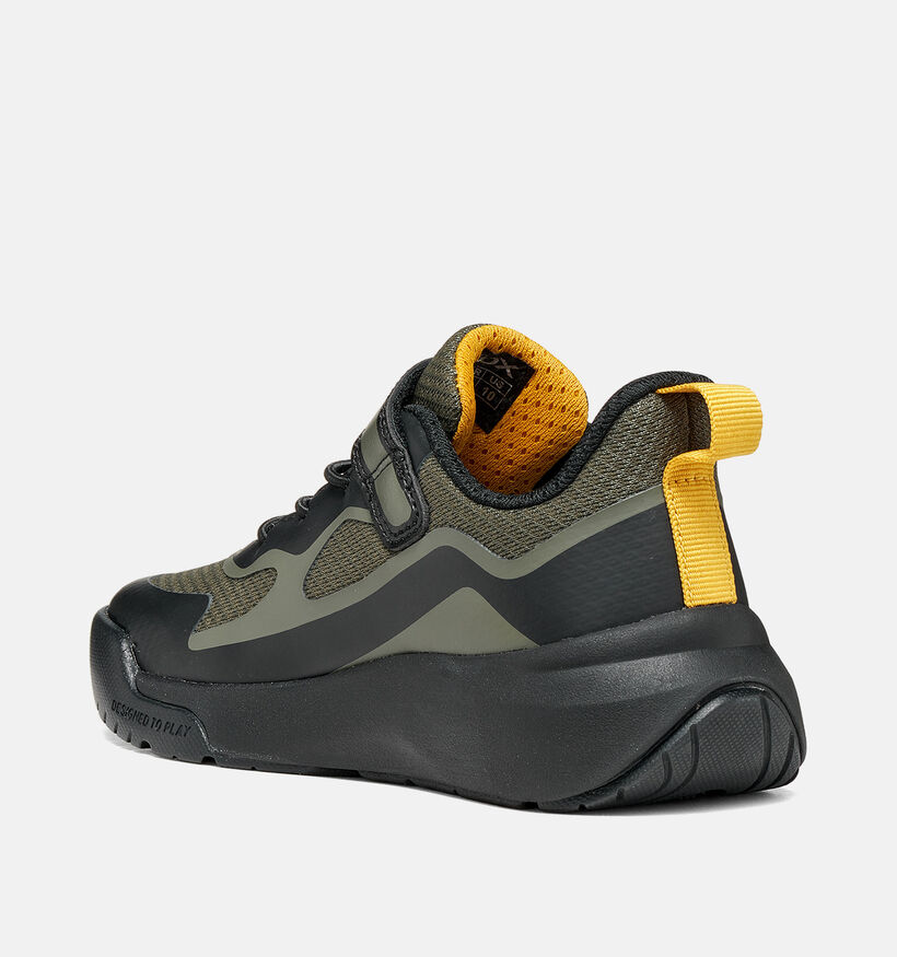 Geox Pro Ran Boy Zwarte/Groene Sneakers voor jongens (376241) - geschikt voor steunzolen