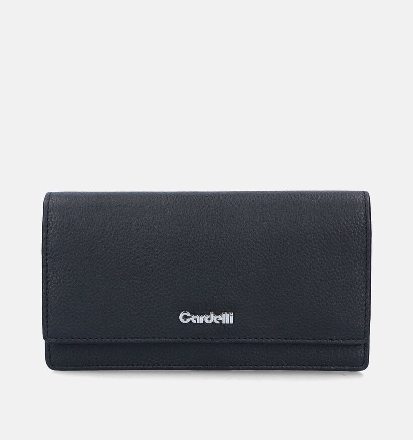 Euro-Leather Porte-monnaies zippé en Noir pour femmes (365195)