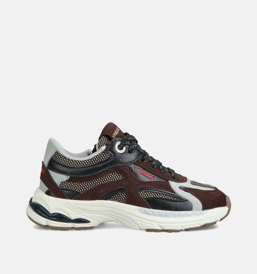 Vingino Chaussures à fermeture éclair/lacets en Marron pour filles, garçons (364644) - pour semelles orthopédiques