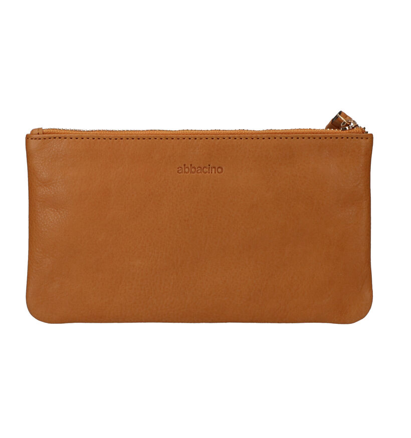 Abbacino Porte- monnaie zippé en Orange en cuir (274325)