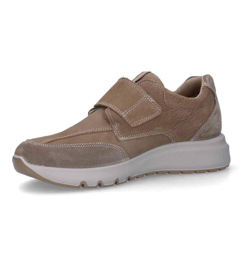 Ara Arizona Taupe Velcroschoenen in nubuck (325478)