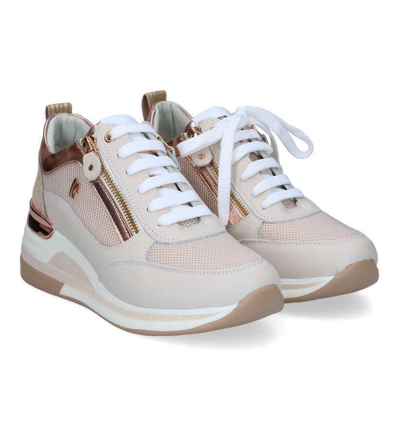 Keys Sky Beige Veterschoenen in kunststof (305101)
