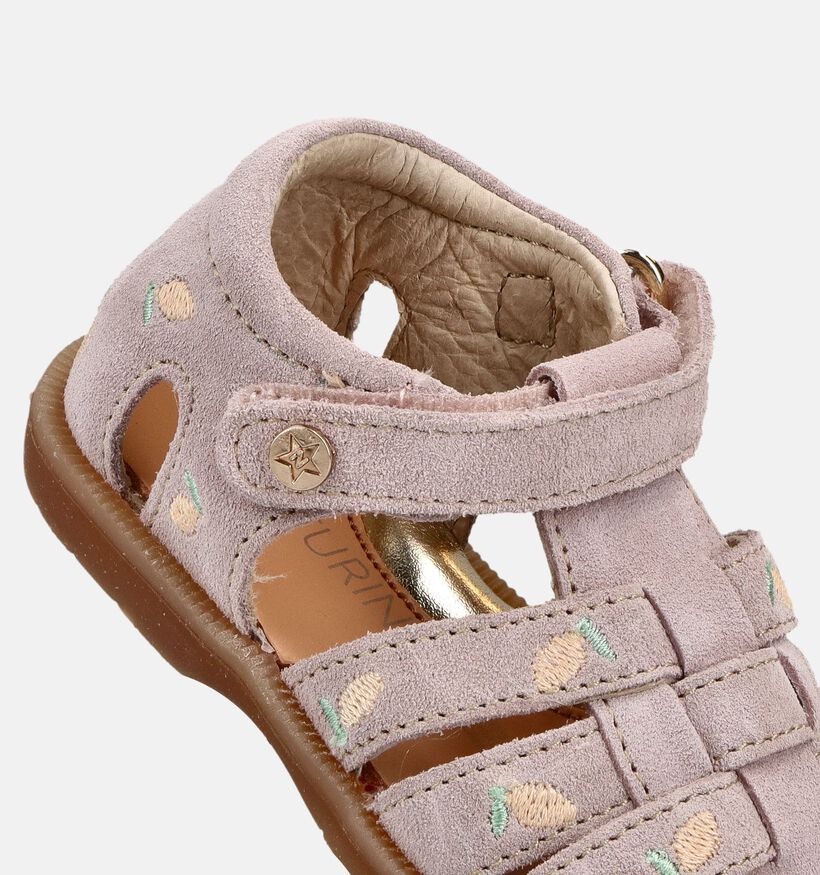 Naturino Zaffiro Suede Roze Babysandalen voor meisjes (371559)