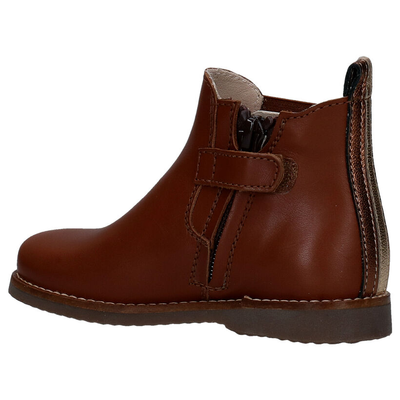 Beberlis Blauwe Bottines in leer (297318)