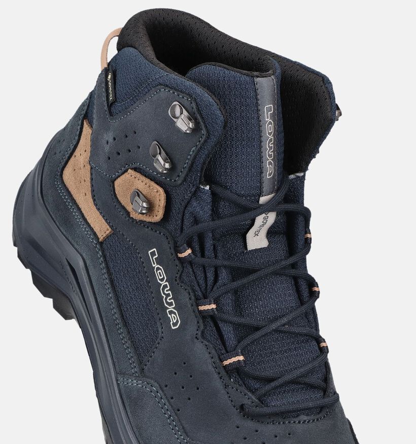 LOWA Ventierra GTX Mid Chaussures de randonn&eacute;e en Bleu pour hommes (374302) - pour semelles orthop&eacute;diques