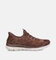 Skechers Baskets basses en Brun fonc&eacute; pour femmes (377002) - pour semelles orthop&eacute;diques