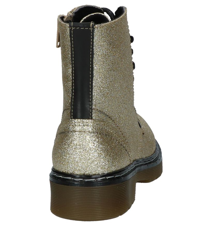 Zilveren Boots met Rits & Veters Bullboxer in stof (221670)