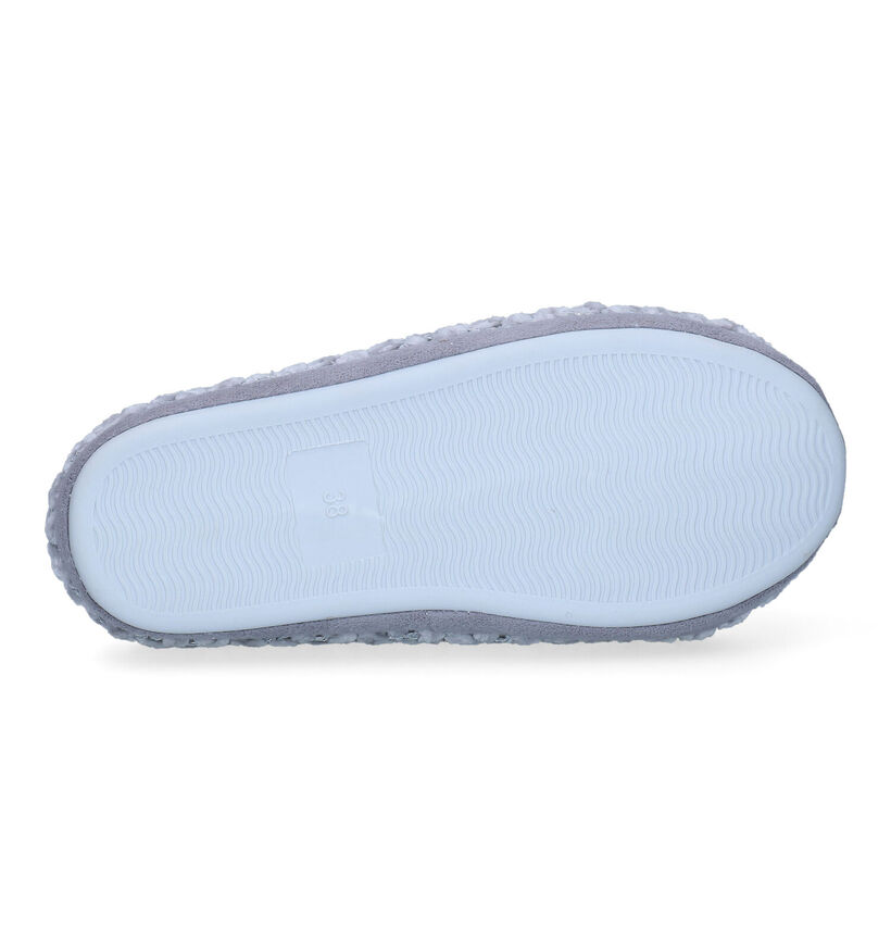 Super Cracks Pantoufles ouvertes en Gris clair en textile (311166)