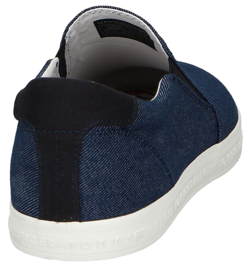 Donkerblauwe Slip-on Sneakers Tommy Hilfiger Essential in stof (242335)