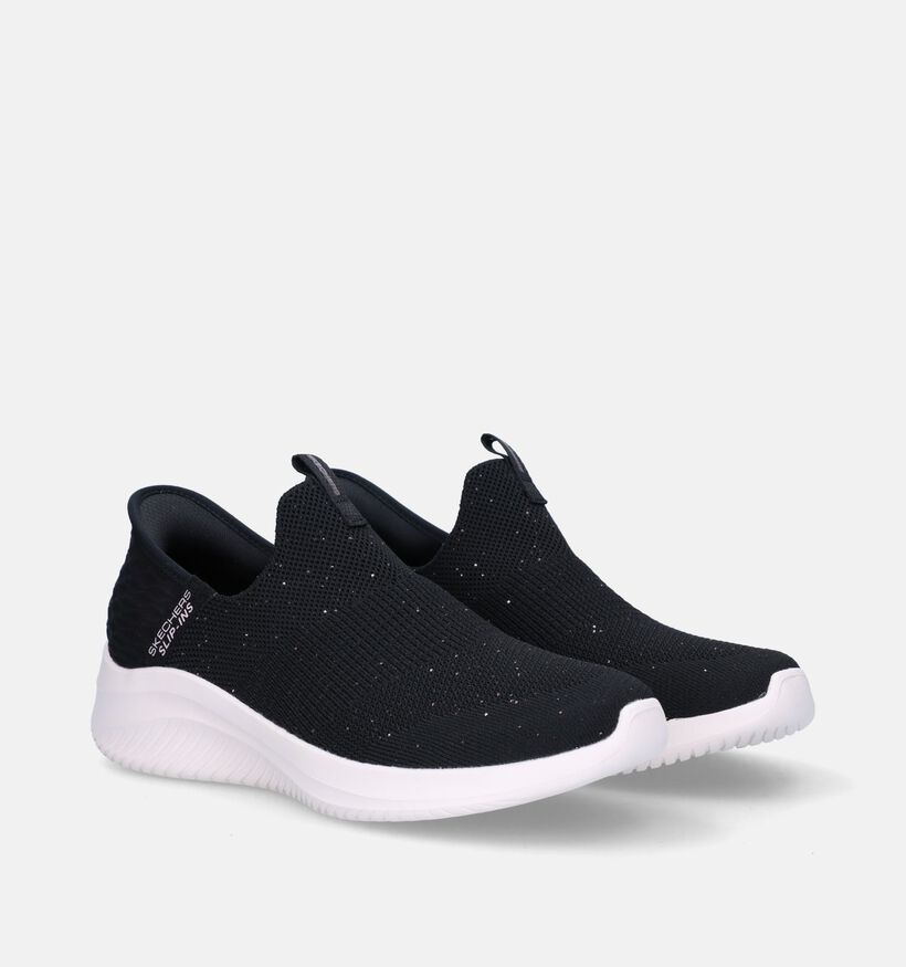 Skechers Slip-ins Ultra Flex 3.0 Shiny Night Baskets slip-ons en Noir pour femmes (334192) - pour semelles orthopédiques