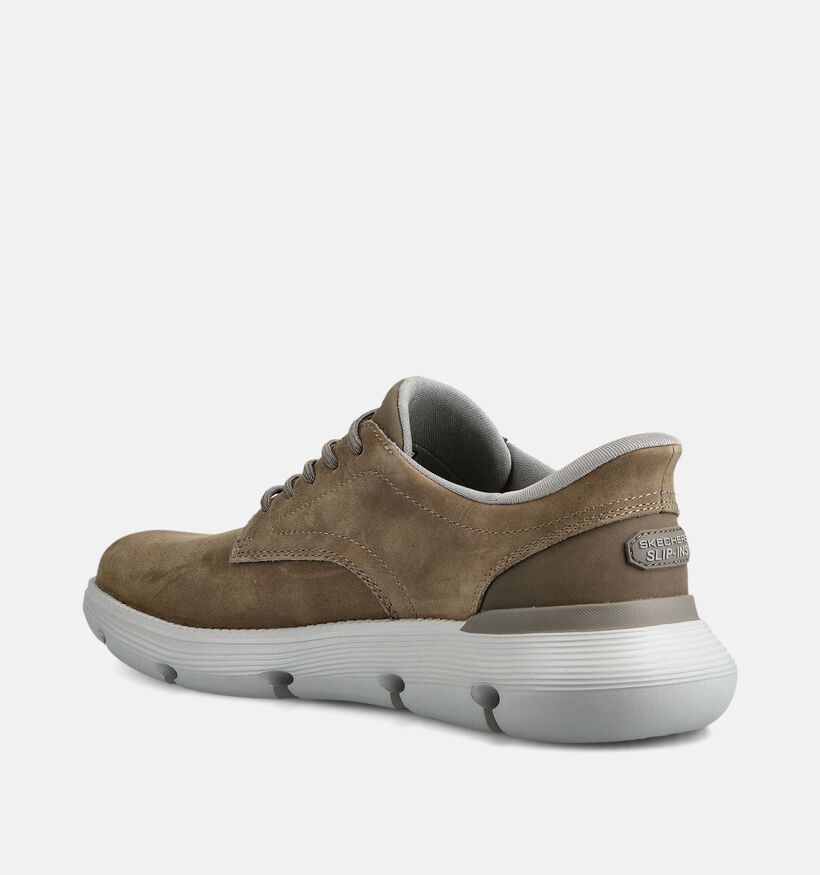 Skechers Garza Duran Baskets en Taupe pour hommes (371039) - pour semelles orthopédiques