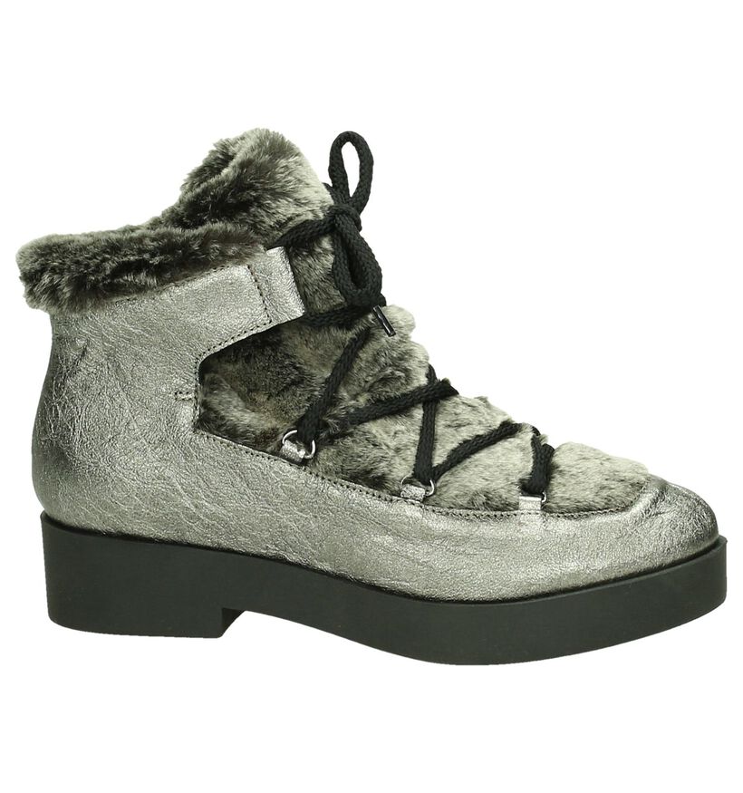 Veterboots River Woods Zilver in faux fur (182630)