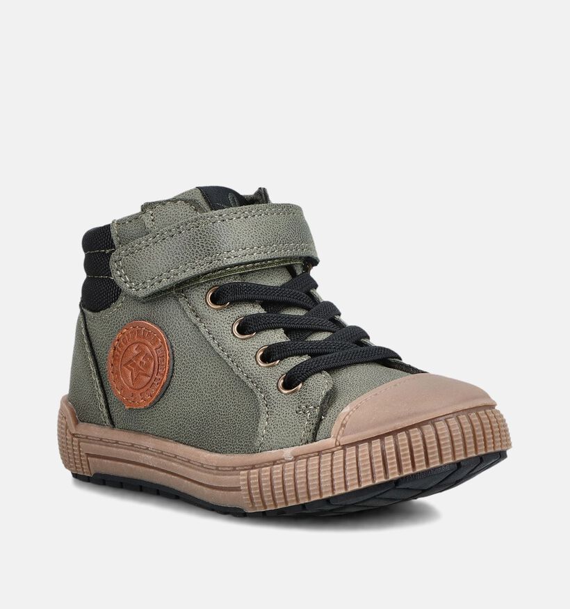 Milo & Mila Baskets montantes en Vert kaki pour gar&ccedil;ons (379200)