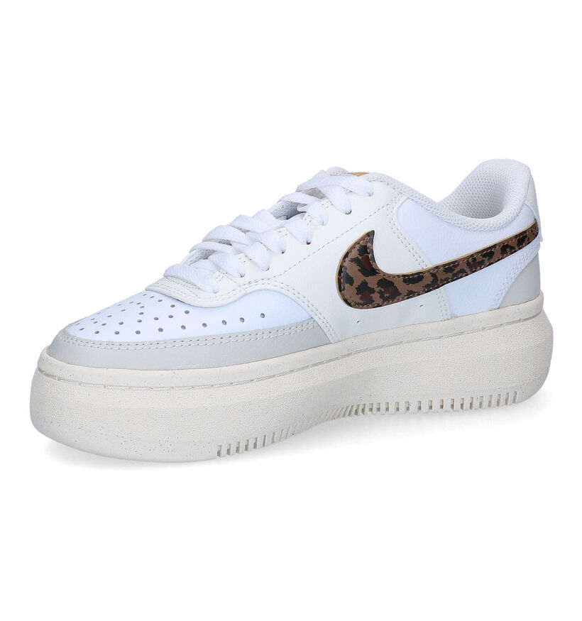 Nike Court Vision Alta Witte Sneakers in kunstleer (299464)