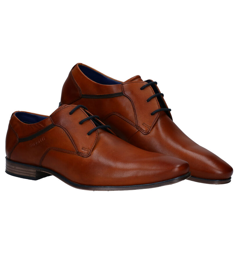 Bugatti Morino Cognac Geklede Veterschoenen in leer (281721)