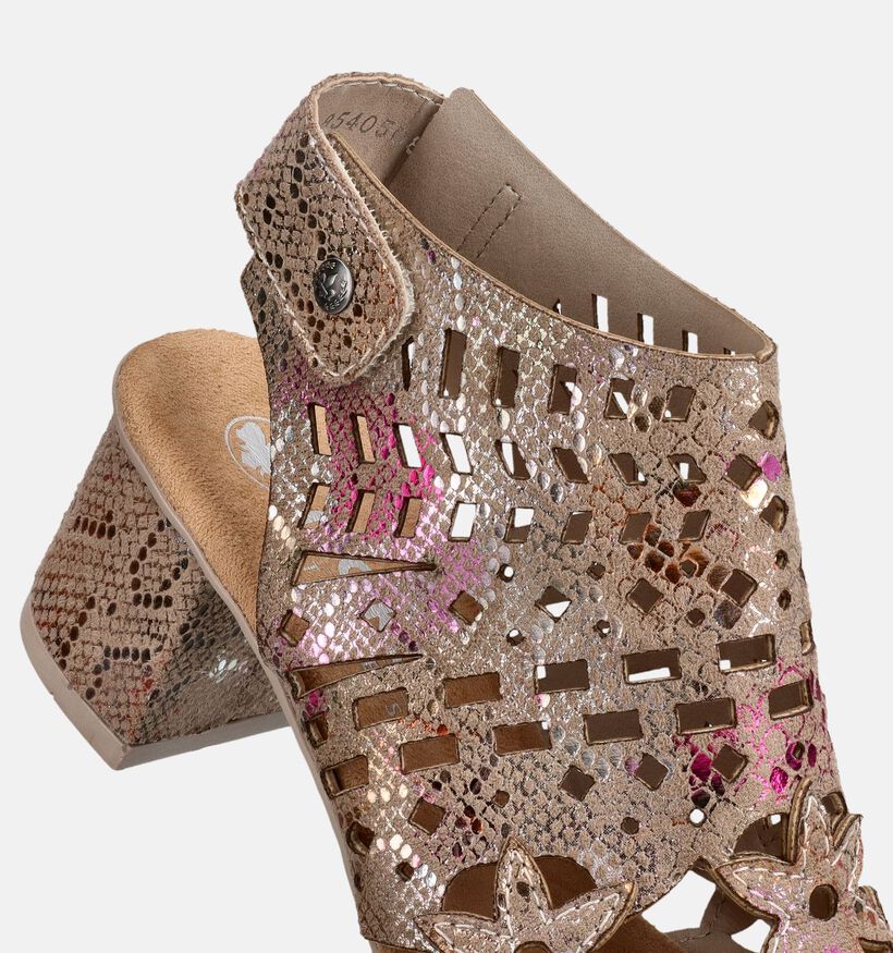 Rieker Gouden Enkelpumps Open Hiel voor dames (370413)