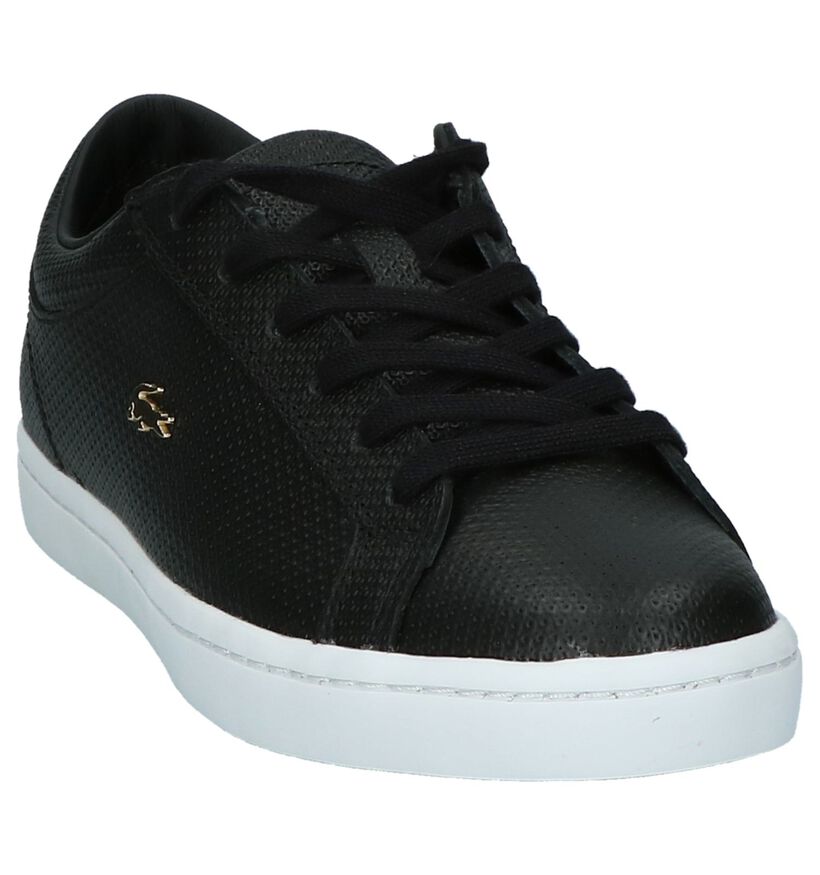 Zwarte Lage Sneaker Lacoste Straightset, , pdp