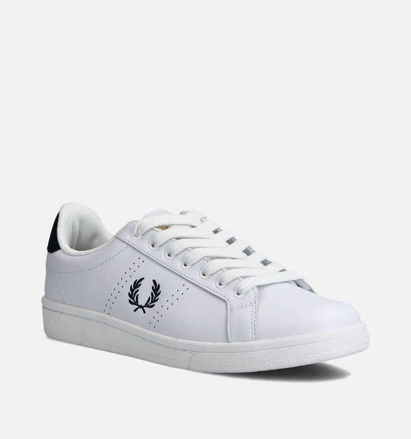 Fred Perry Witte Veterschoenen voor heren (353295) - geschikt voor steunzolen