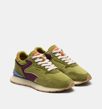 HOFF City Low Sneakers Bruin/Paars/Blauw/Groen