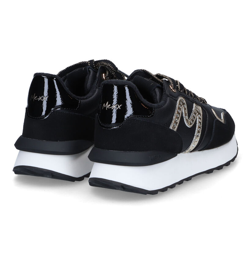 Mexx Juju Spark Zwarte Sneakers voor dames (313072) - geschikt voor steunzolen