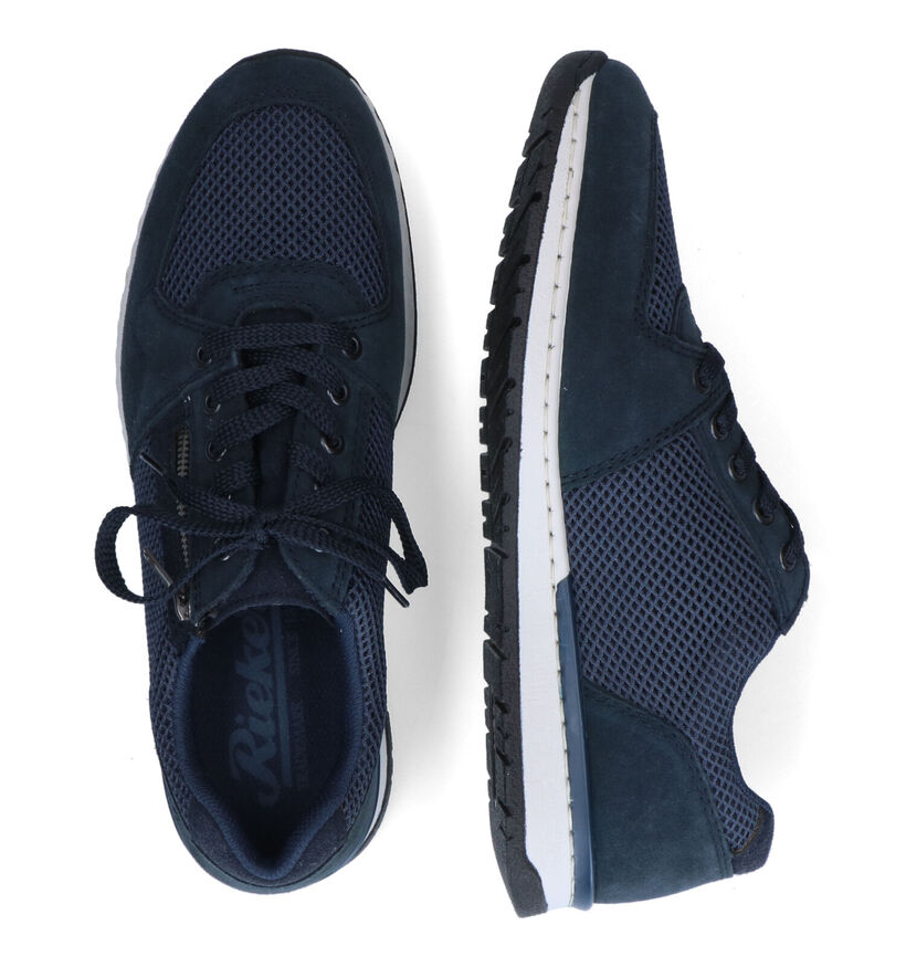Rieker Chaussures à lacets en Bleu foncé en daim (308624)