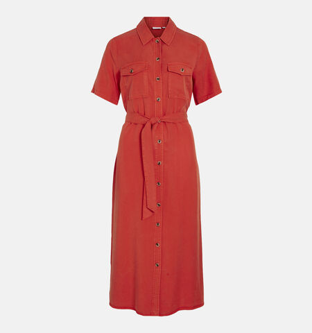 Robe chemise rouge
