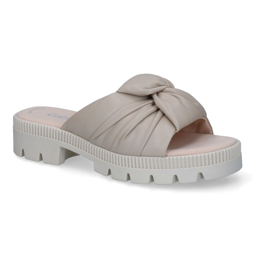 Gabor Best Fitting Mules en Beige en simili cuir (306748)