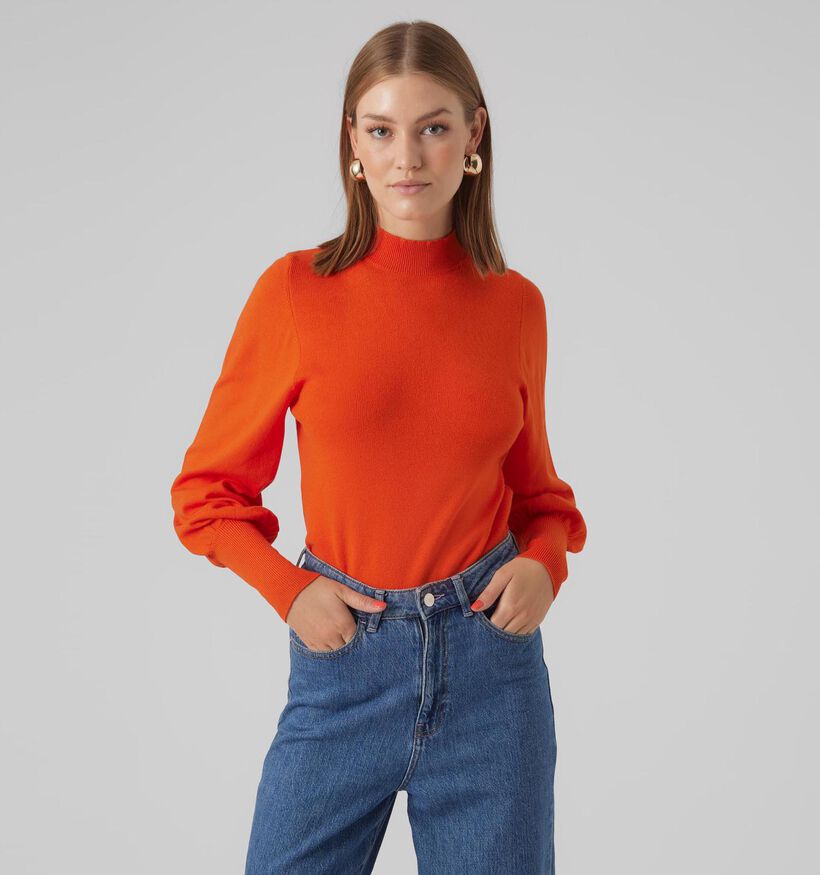 Vero Moda Holly Pull en Orange pour femmes (328993)