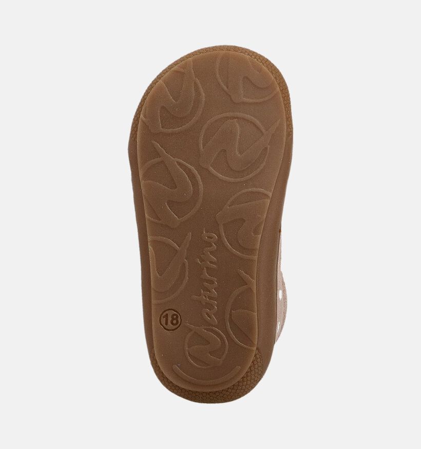 Naturino Cocoon Suede Roze Babyschoenen Hartjes voor meisjes (364233) - geschikt voor steunzolen