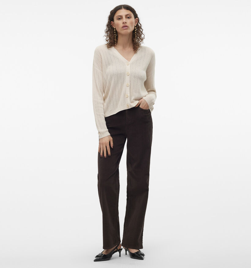 Vero Moda Tessa Pantalon classique en Brun fonc&eacute; pour femmes (377602)