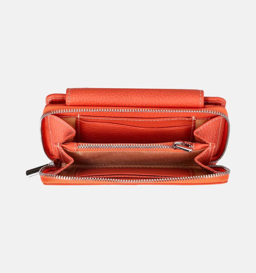 Crinkles Porte-monnaie zipp&eacute; en Rouge pour femmes (373876)