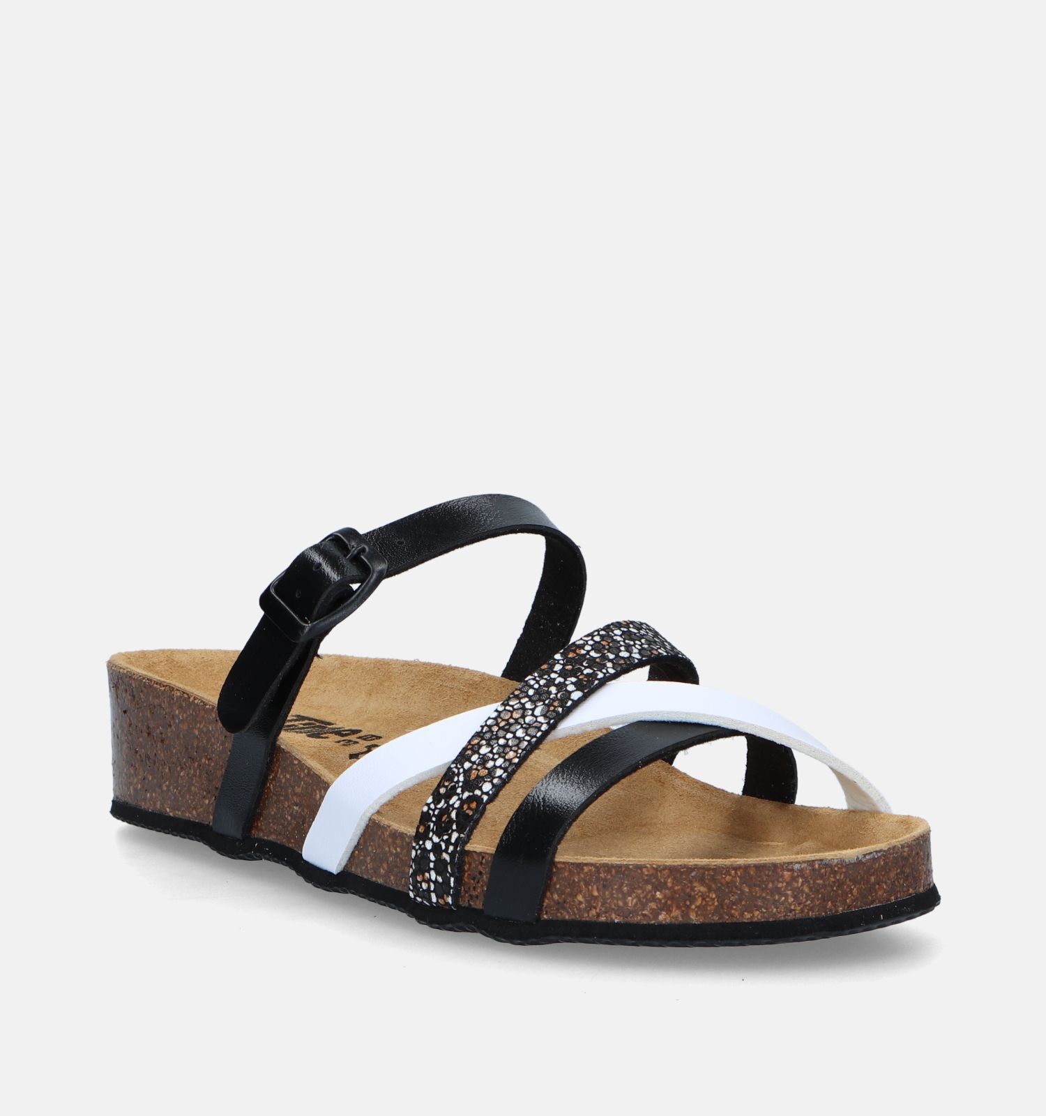 Bio Time Zwarte Slippers Dames Slippers Online op TORFS.BE