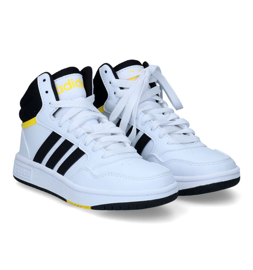 adidas Hoops Mid 3.0 K Zwarte Sneakers voor jongens, meisjes (332099)