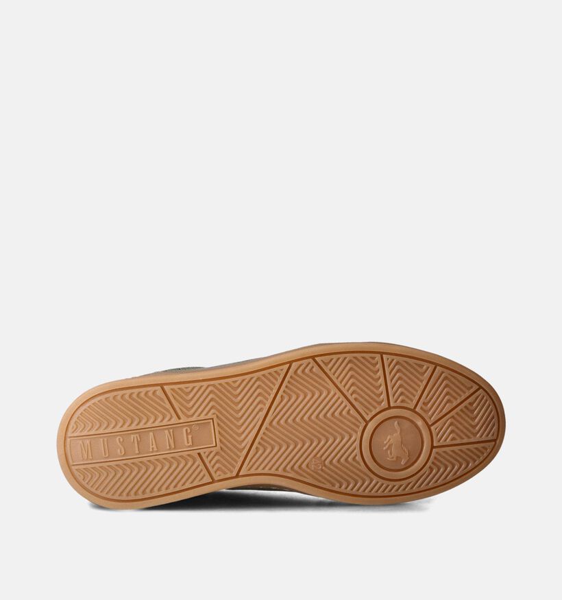 Mustang Kaki Veterschoenen voor heren (353627) - geschikt voor steunzolen