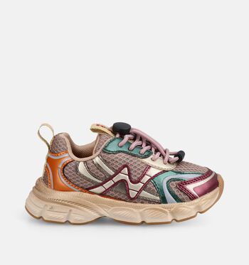 Naturino Low Sneakers Goud/Bruin/Roze/Groen