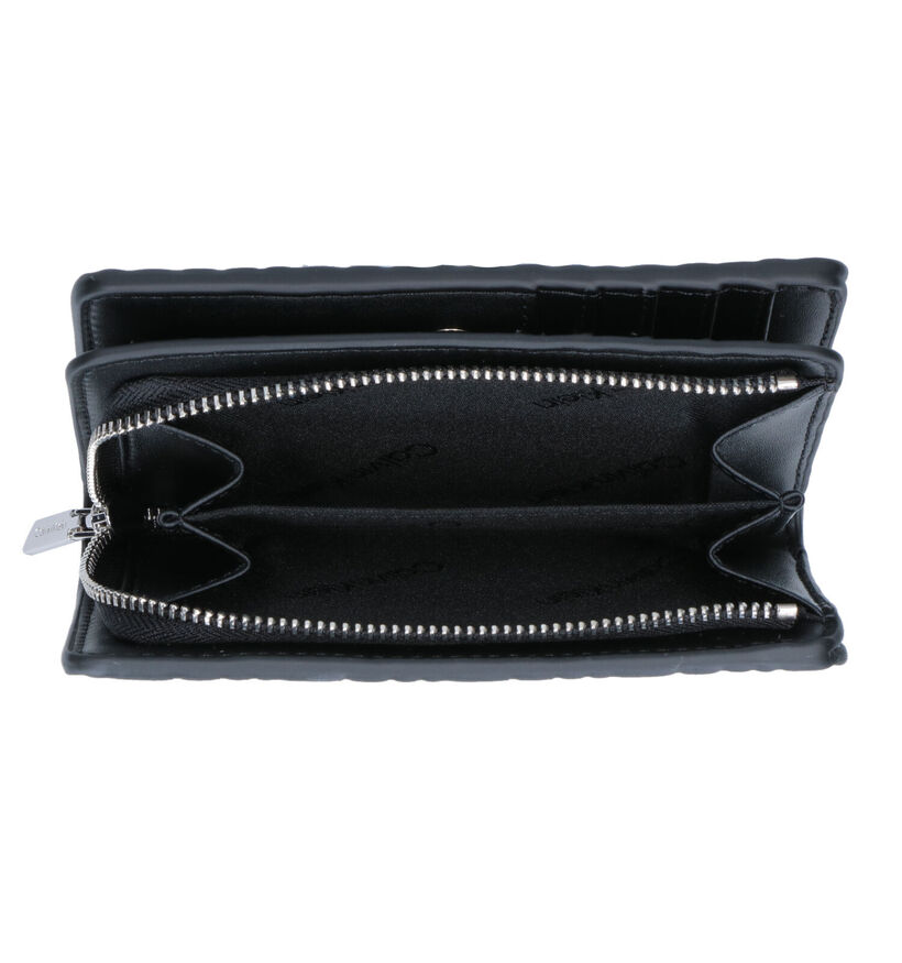 Calvin Klein Re-Lock Bifold Porte-monnaie zippé en Noir pour femmes (326160)