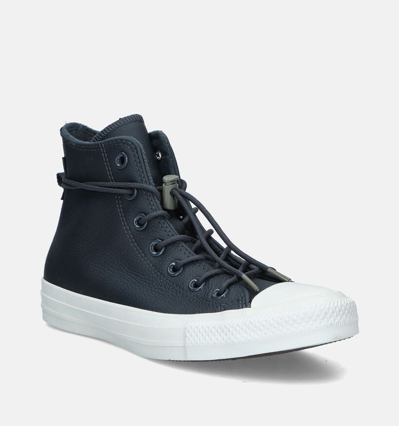 Converse CT All Star Wheaterized Leather Baskets en Bleu pour femmes (348827)